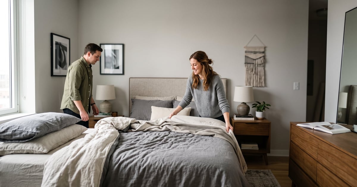 Idées déco chambre parentale moderne avec ambiance cosy et design élégant