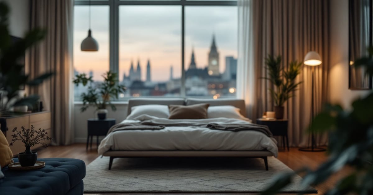 Chambre d'hôte accueillante avec décoration soignée, prête à recevoir des voyageurs